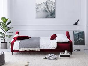 Canapea extensibilă cu 3 locuri și spațiu de depozitare Mazzini Sofas Freesia, roșu