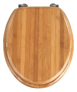 Capac WC din lemn de bambus Wenko Bamboo, 42,5 x 37 cm
