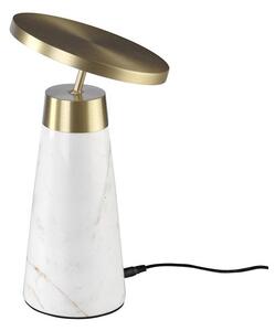 Veioza, Lampa de masa design LUX LED dimabil Calacatta marble white