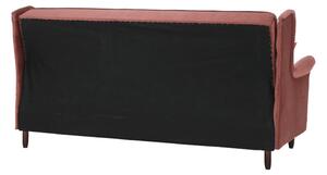 KONDELA Canapea extensibilă, material textil roz antichizat, COLUMBUS
