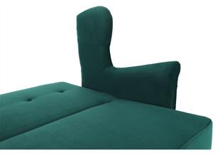 KONDELA Canapea extensibilă, material textil verde, COLUMBUS