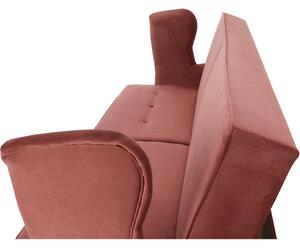 KONDELA Canapea extensibilă, material textil roz antichizat, COLUMBUS