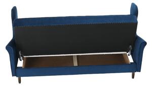 KONDELA Canapea extensibilă, material textil albastru, COLUMBUS