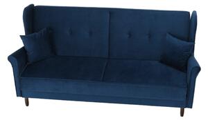 KONDELA Canapea extensibilă, material textil albastru, COLUMBUS