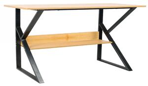 Birou, măsuţă, masă PC, maro si negru, 140 cm - TP277520