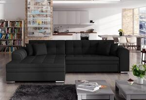 Colțar extensibil PALERMO, 294x80x196, sawana14 black, stânga