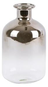 Vază mică din sticlă PT LIVING Silver Tube, înălțime 10 cm