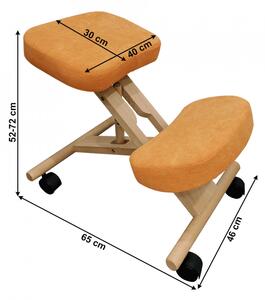 Scaun ergonomic, portocaliu, 46x65x52-72 cm - TP301429