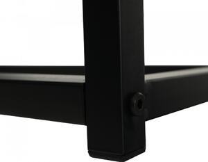 Măsuţă, masă tip consolă în stil industrial, stejar și negru, 160x30x75 cm - TP281267
