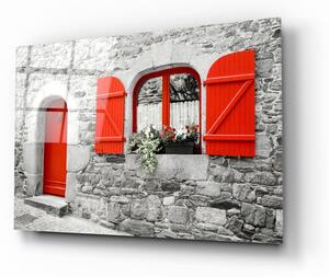Tablou din sticlă Insigne Red Door and Window