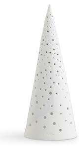 Sfeșnic din porțelan chinezesc pentru Crăciun Kähler Design Nobili, înălțime 30 cm, alb