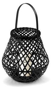 Felinar din bambus Compactor Bamboo Lantern, ⌀ 25 cm, negru