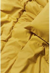 Lenjerie de pat din bumbac pentru o persoană Bonami Selection, 140 x 200 cm, galben muștar