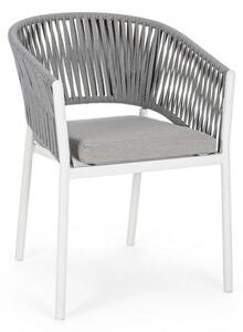 Set de 4 scaune exterior design modern Florencia alb