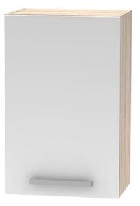 KONDELA Cabinet superior 45 1DV, stejar sonoma/alb, NOVA PLUS NOPL-024-OH