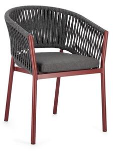 Set de 4 scaune exterior design modern Florencia rosu