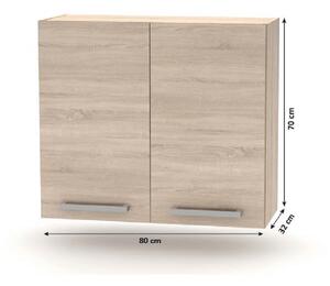 KONDELA Cabinet superior 2DV, stejar sonoma, NOVA PLUS NOPL-014-OH