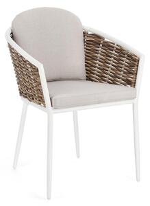 Set de 4 scaune exterior design modern Maribela gri carbune