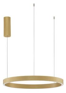Lustra LED design circular cu iluminat sus si jos ELOWEN auriu, diametru 60cm