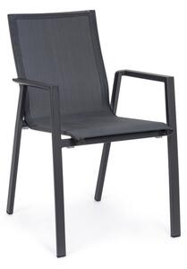 Set de 4 scaune exterior design modern Krion gri carbune