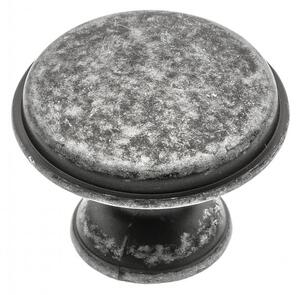 Buton pentru mobila Cento, finisaj argint antichizat GT, D:28 mm