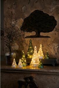 Set 2 decorațiuni cu lumină LED Sirius Lucy Tree Green, înălțime 9 cm