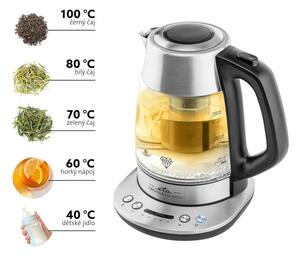 Fierbator electric cu infuzor pentru ceai ETA CRYSTELA PREMIUM 9153, 1.5 L, 2200W, otel inoxidabil si sticla