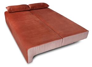 Canapea extensibilă cu spatiu depozitare Georgia Orange Pink