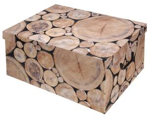 Cutie de păstrare Wood, cu capac, rotundă