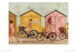 Imprimare de artă Sam Toft - Brighton Naked Bike Ride, Sam Toft, (40 x 30 cm)