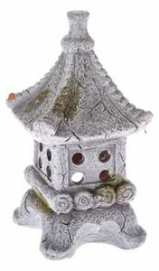 Suport de lumânare din ceramică Pagoda, 11 x 20 x 10,5 cm
