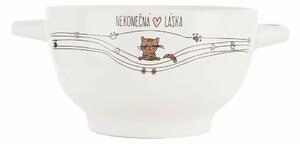 Castron de ceramică Orion Endless love Cat, diam. 14 cm