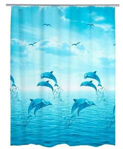 Perdea de duș Wenko Dolphin, 180 x 200 cm
