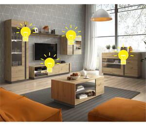 KONDELA Iluminare LED cu 2-puncte, CITY