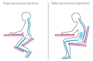 KONDELA Scaun tip kneeling ergonomic, crem / fag, GROCO