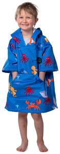 Poncho copii surf Fishee blue, 50 x 60 cm
