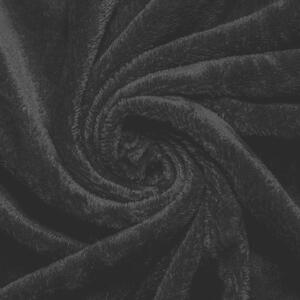 Cearșaf de pat micropluș negru, 90 x 200 cm, 90 x 200 cm