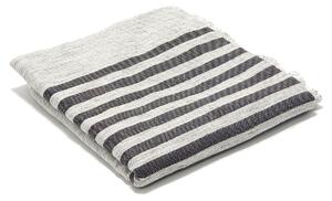 Prosop bumbac Maroc 130x90 cm gri cu dungi negre