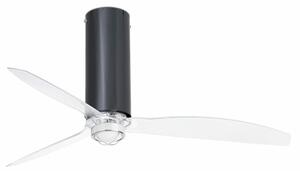 Lustra cu Ventilator si telecomanda TUBE FAN M LED negru/transparent