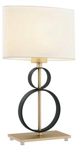 Veioza, lampa de masa design modern Perseo crem, auriu, negru