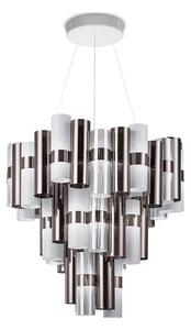 Lustra LED moderna design Art Deco realizata manual LA LOLLO XL PEWTER