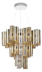 Lustra LED moderna design Art Deco realizata manual LA LOLLO XL Gold