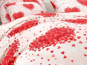 Lenjerie de pat din bumbac VALENTINE alb Dimensiune lenjerie de pat: 70 x 90 cm | 140 x 200 cm