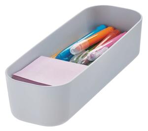 Cutie pentru depozitare iDesign Eco Bin, 27,43 x 9,14 cm, gri