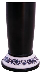 Baterie lavoar Foglia 32 cm cu ceramica, culoare negru, brat mobil