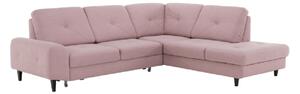 Canapea extensibilă, stofă roz pudră, dreapta, PRAGA