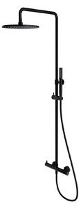 Omnires Y set de duș perete cu duș de ploaie negru Y1244MBL