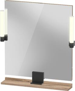 Duravit Sivida oglindă 65x65 cm pătrat cu iluminare negru-lemn SV74210BD550000