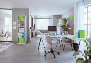 Organizator de birou din plastic alb-verde MyBox - Leitz