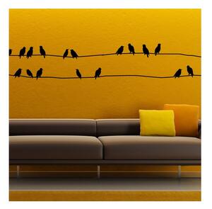 Set autocolante de perete Ambiance Starlings On Cable